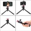 Tabletop Tripod Handle Grip for Cameras, Phones, and Webcams Small Stand for Photography and Streaming
