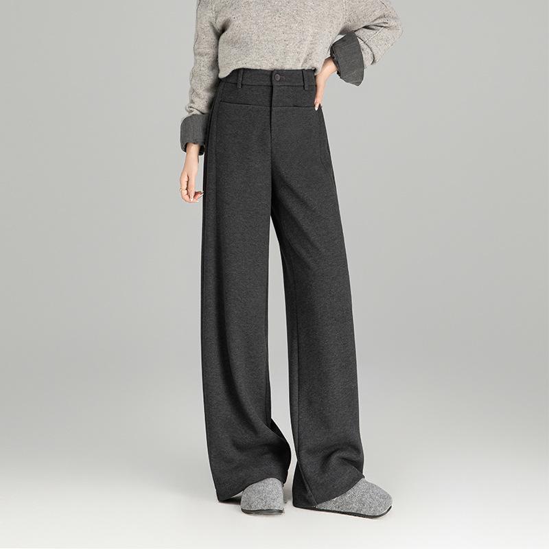 High-end suit wide-leg pants women's winter 1116 new wool high-waisted straight-leg pants popular this year