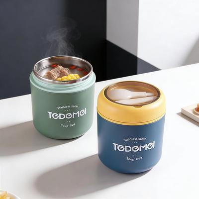 Stainless Steel Insulated Bento Box & Microwave-Safe Meal Container with Portable Japanese-Style Breakfast & Soup Cup