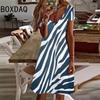 The Latest 2025 Women's Sundress V-Neck Short Sleeve Floral Print A-Line Dress