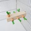 Bird Stand Perch Toy,Bird Cage Accessories for Parakeets Cockatiels Lovebirds Conures Bird Chewing Toy Wooden Perch Stand