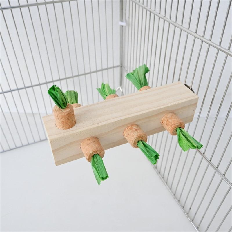 Bird Stand Perch Toy,Bird Cage Accessories for Parakeets Cockatiels Lovebirds Conures Bird Chewing Toy Wooden Perch Stand