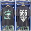 Cotton Short Sleeved High Street Versatile Sports Plus Size Unisexs And Unisexs Tshirt New Retro Saint Free Skeleton Print