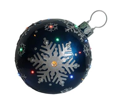 

Resin Crafts LED Lighted 45cm Christmas Ball Ornament Baubles Figurines Outdoor Garden Christmas Decorations Supplies 45cm синій