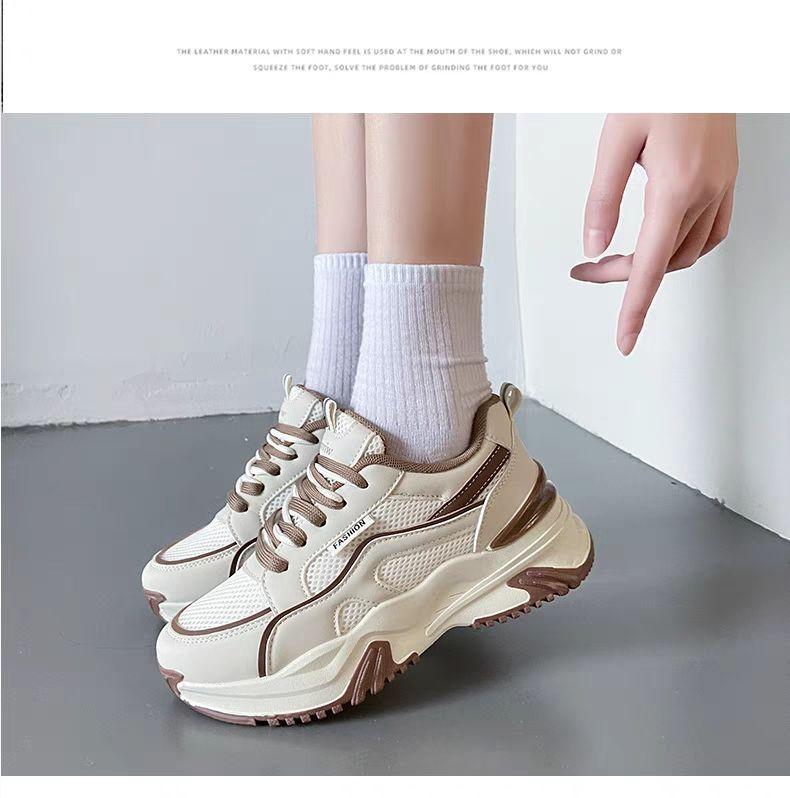 Popular Dad Shoes Women's Spring and Autumn 2025 New Versatile Fashion Summer Mesh Platform Sports Casual Women's Shoes