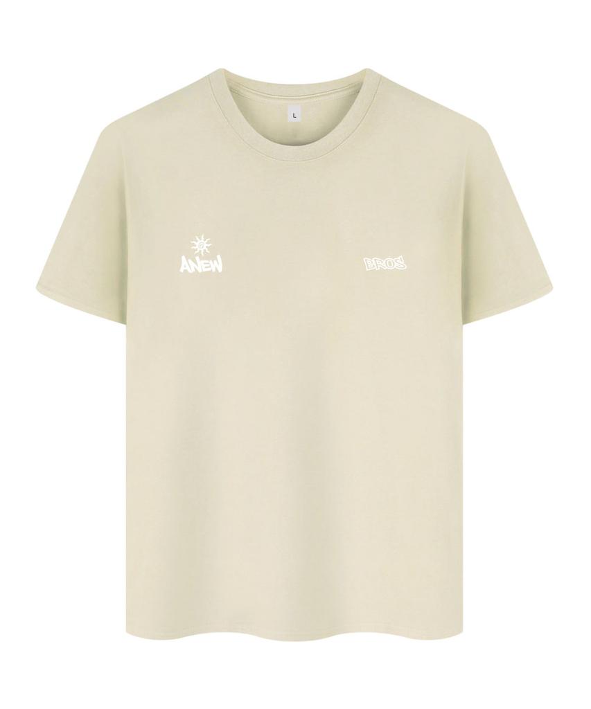 ANEWBROS Twin Logo Oversized Short Sleeve T-Shirt 10 Colors [Anse_9102] (B Type)