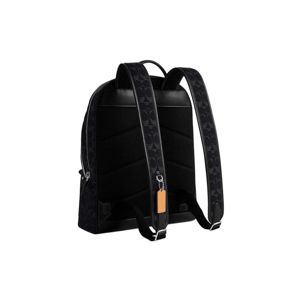 Coach Charter 30 Classic Monogram Denim Backpack Large Men Backpack Black CR762-DRJ
