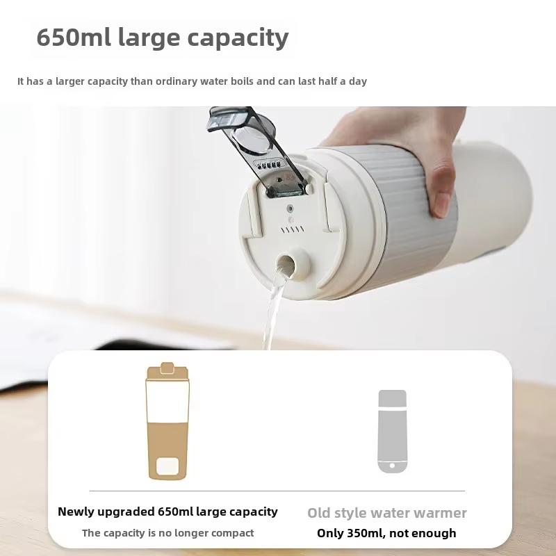 650ml Portable Electric Kettle Travel Boil Water Cup Thermo Pot Smart Teapot Temperature Adjustment Kettle With LED Display