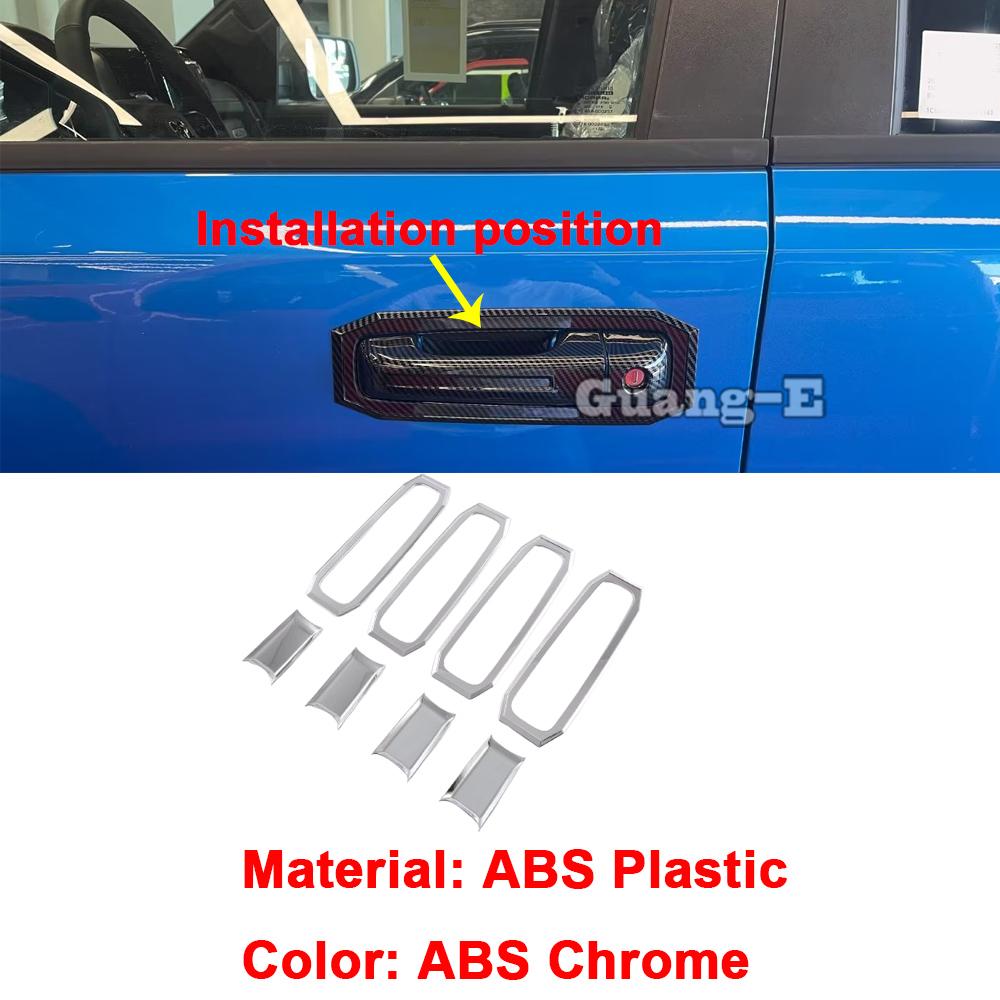 For Dodge Ram 1500 TRX   2024 ABS Chrome Side Rearview Mirror Cover Handle Bowl Fog Light Frame Fuel Tank Cap Trim