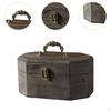 Jewelry Trinket Box Holder Display Brooch Ornament Storage Wooden Treasure Chest for Party Supplies