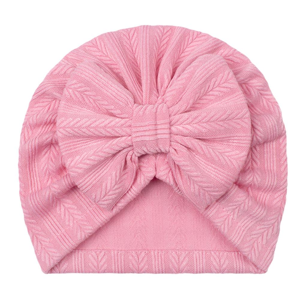 Hot Sale Solid Baby Bow Hat Headscarf Baby Toddler Newborn Hat Cap Girls Boy Head Cover