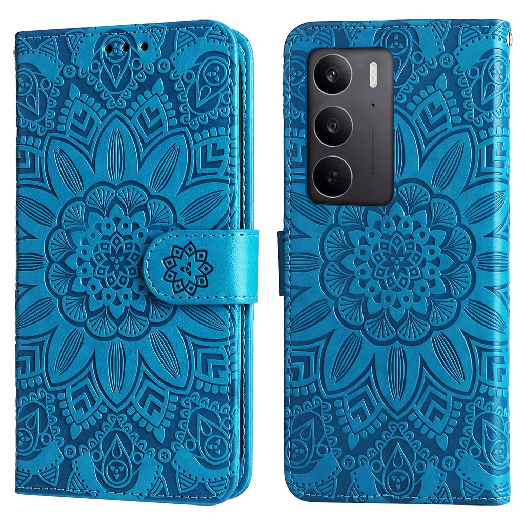 For Oppo A5 5G/4G/Realme C75 5G/C75 4G/C73 5G/C71 4G/14x 5G Case Sunflower Imprint Leather Wallet Phone Cover