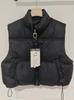 European and American style autumn and winter vest women's fashion temperament stand-up collar cardigan cotton vest warm jacket