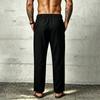 Men's Casual Linen Pants with Waist Straight Leg Color