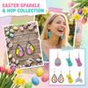 Easter Egg Dangle Earrings Lightweight Polymer Clay Handmade Drop Earrings with Hook Fastening Suitable for Daily Wear and Special Occasions