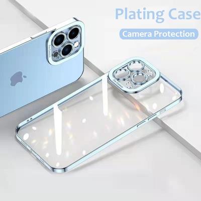 Plating Camera Lens Protection Case For iPhone 15 14 13 Pro Max 12 Mini 11 Clear Silicone Case For iPhone Xs Xr X 7 8 Plus SE2020 6 6s