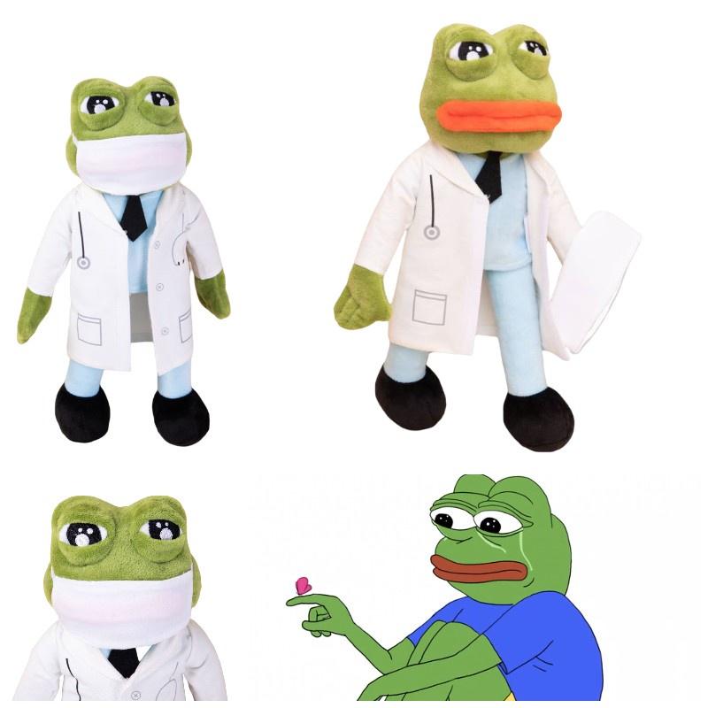 Sad Frog Pepe Plush Toy Cute Doctor Shaped Stuffed Animal