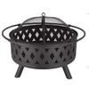 Large Outdoor Wood-Burning Fire Pit and BBQ Grill