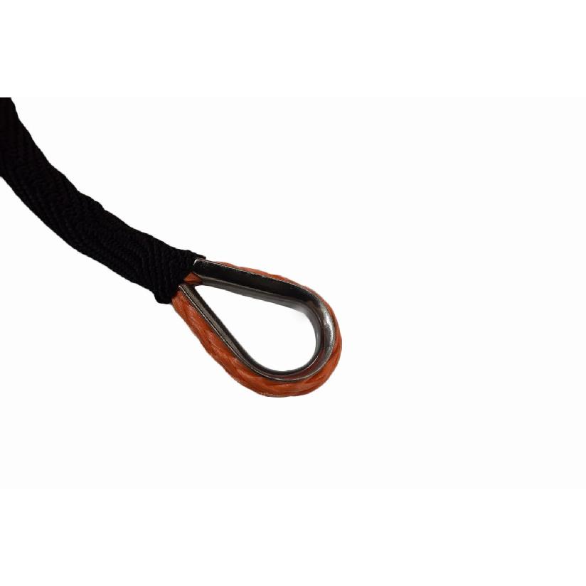 Orange 4mm*15m Winch Rope,Synthetic Winch Rope for Electronic Winch on ATV/UTV/Snowmobile with Sleeve and Thimble