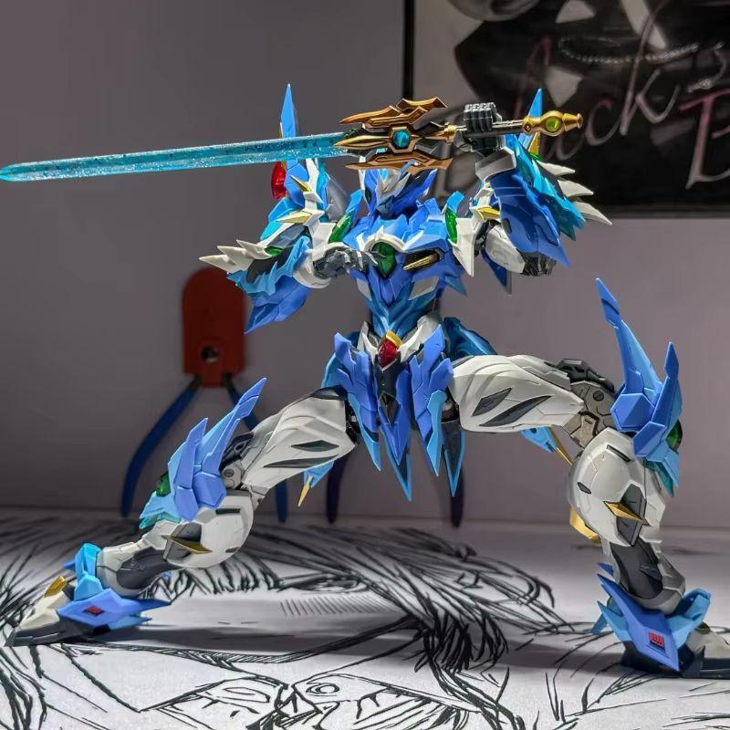 23cm Motor Nuclear AoBing Assembly Model Kit Action Figure Mecha With Dragon Figure Alloy Skeleton Highly Posable Robot Toy Gift