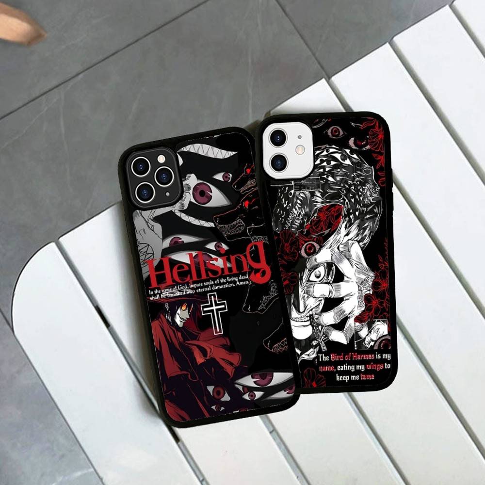 Classic Japanese Anime H-Hellsing Phone Case For Iphone 11 12 13 14 15 Pro Max 17 16 Plus Hard PC+TPU Back Cover