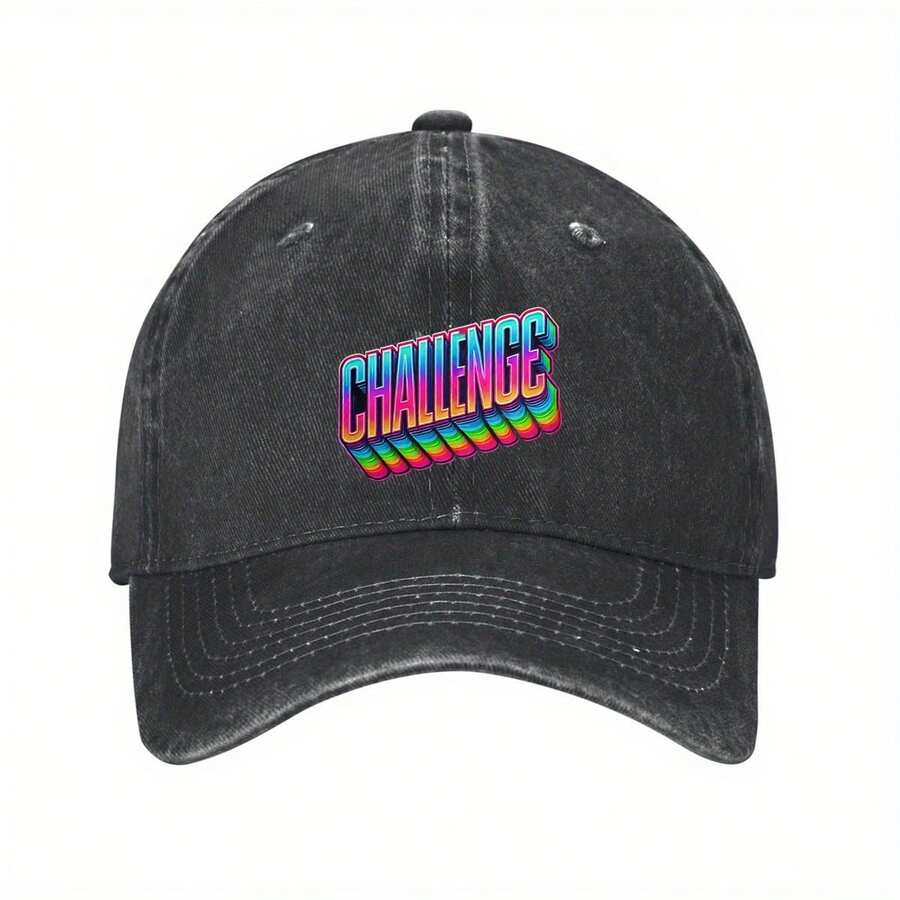 Lightweight Pre-Washed Cotton Dad Hat Adjustable Strap Solid Black Outdoor Casual Cap