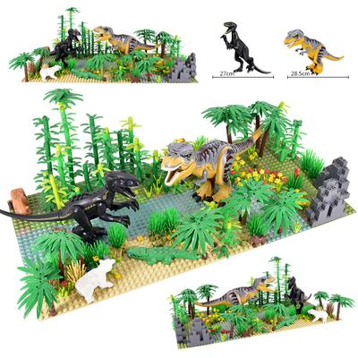 Tropischer Regenwald Jurassic Dinosaurier Welt Set Bausteine Stegosaurus Sterrholophus Marsh Rex Mini Actionfigur Spielzeug