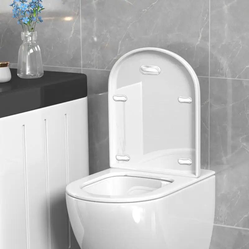Strapazierfähiger Silikon-WC-Sitzpuffer Stoßfeste WC-Sitzdeckel-Pads Badezimmer-Ersatzteile Stark haftendes WC-Zubehör