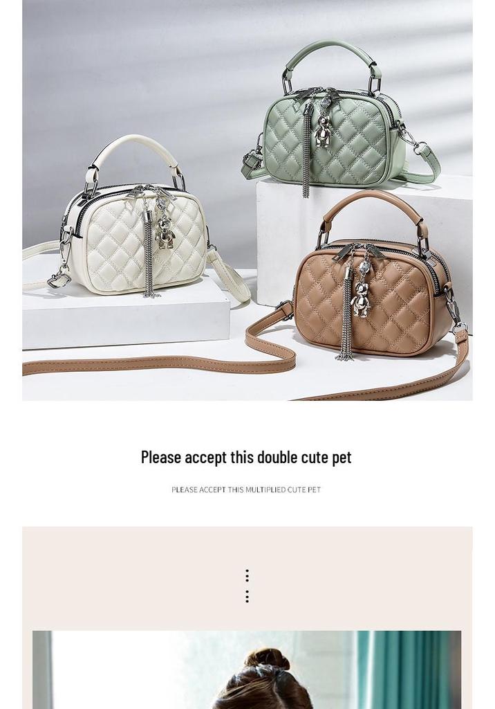 Women's Diamond Quilted Mini Crossbody Bag 2025 - New Textured Style Shoulder Handbag
