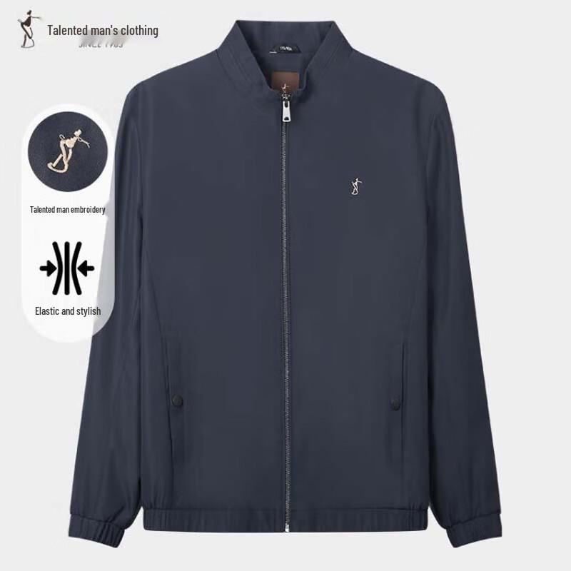 TRIES Men's Stand-Collar Light Business Jacket