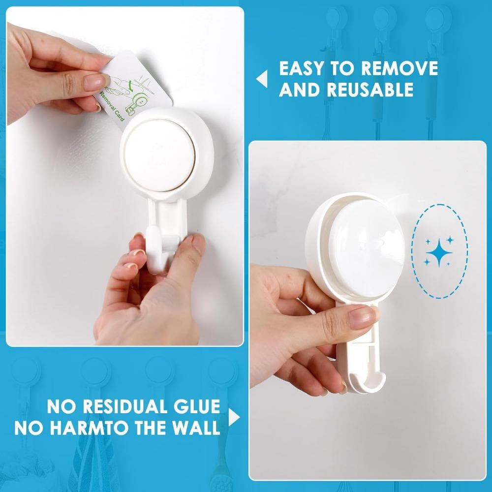 Suction Cup Hooks Powerful Vacuum Waterproof Suction Hook Hanger Bathroom Kitchen Towel Wall Hook Storage Holder