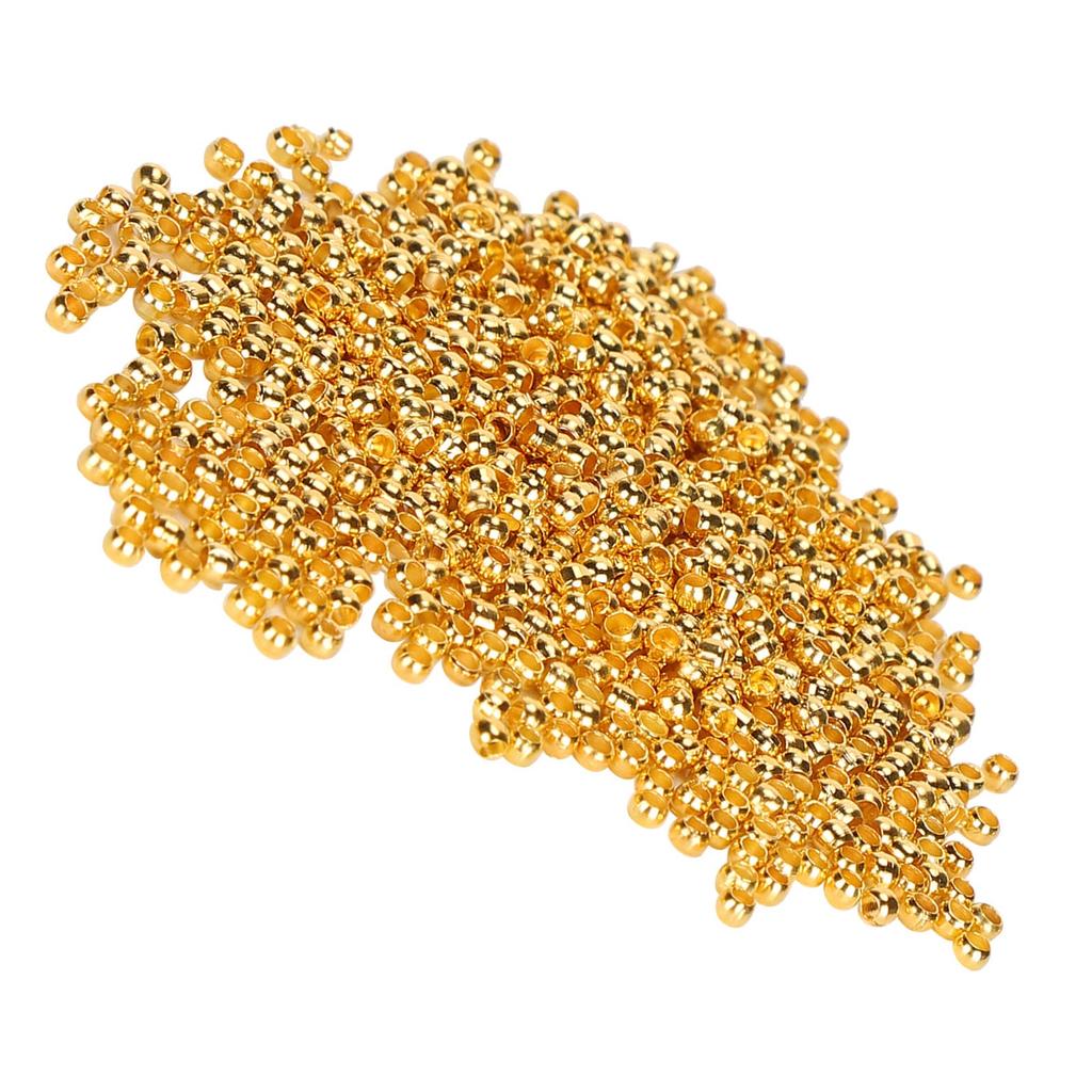 500Pcs Crimp Beads Round Spacer Loose Stopper Terminators Tips for Necklace Bracelet Or