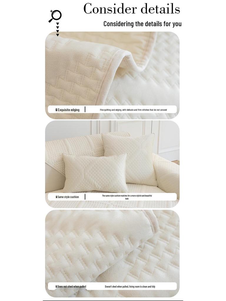 Nordic Plush Sofa Cushion 2026: All-Season, Non-Slip Seat Cover for Living Room.