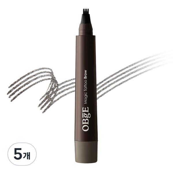 

OBge Magic Tattoo Eyebrow 2мл, натуральный серый, 5 шт., лучшая мужская косметика Кореи