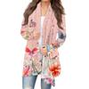 Women's Independence Day Print Long Sleeve Front Cardigan Printed Top Lightweight Jacket