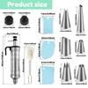 7/13Pcs Piping Gun Dessert Decor Syringe Set with Nozzles Reusable Cream Cake Decor Syringe for CakeShop Kitchen Baking Supplies