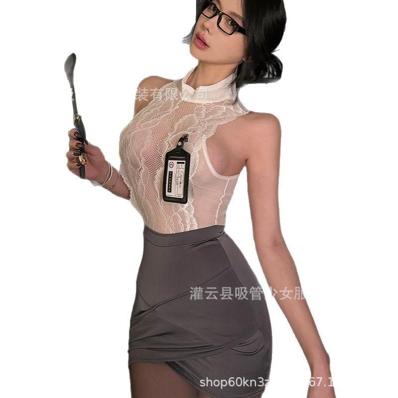 Sexy lingerie lace perspective pure desire secretary