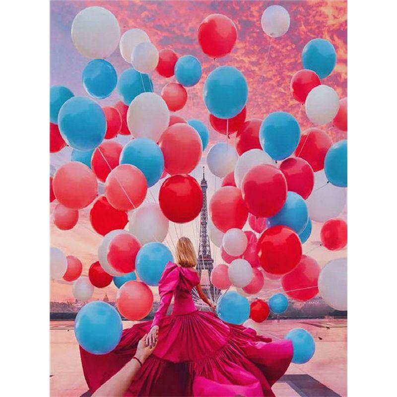 5D Elmas Mozaik Balon Resim Rhinestones Elmas Boyama Manzara Mozaik Sanatı Dikiş Kız Dekor Ev Için