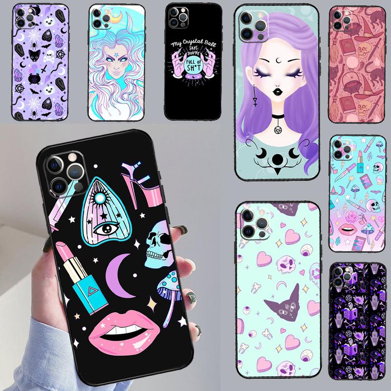 Girly Pastel Witch Goth Case For Xiaomi 14 15 Ultra 13T 14T 15T Pro 17 Pro Max POCO X7 Pro X3 X5 X6 F5 F6 F7 F8 Coque