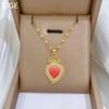Retro Crown Love Light Luxury Temperament Gorgeous Full Diamond Necklace Women'S Versatile Collarbone Chain Titanium Steel Chain