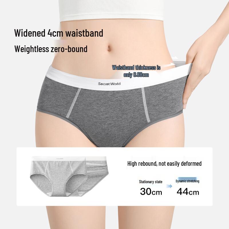 SecretWorld Women's Pure Cotton Antibacterial Sport Briefs
