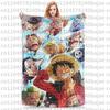 Luffy one piece Throw Blanket for Couch Fuzzy Soft Plush Blanket 50x60 Inches Multi-size Bedspread for All Seasons