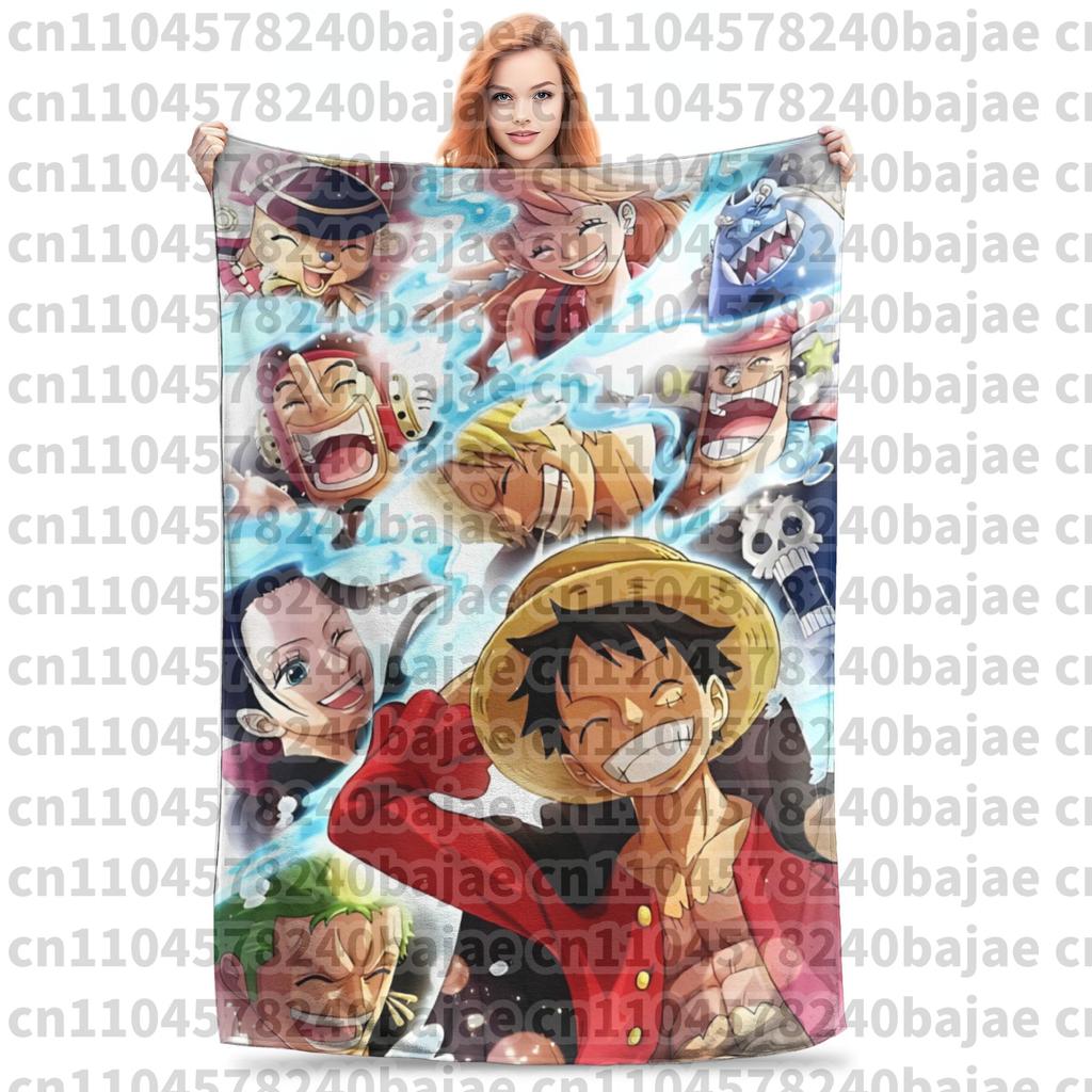 Luffy one piece Throw Blanket for Couch Fuzzy Soft Plush Blanket 50x60 Inches Multi-size Bedspread for All Seasons