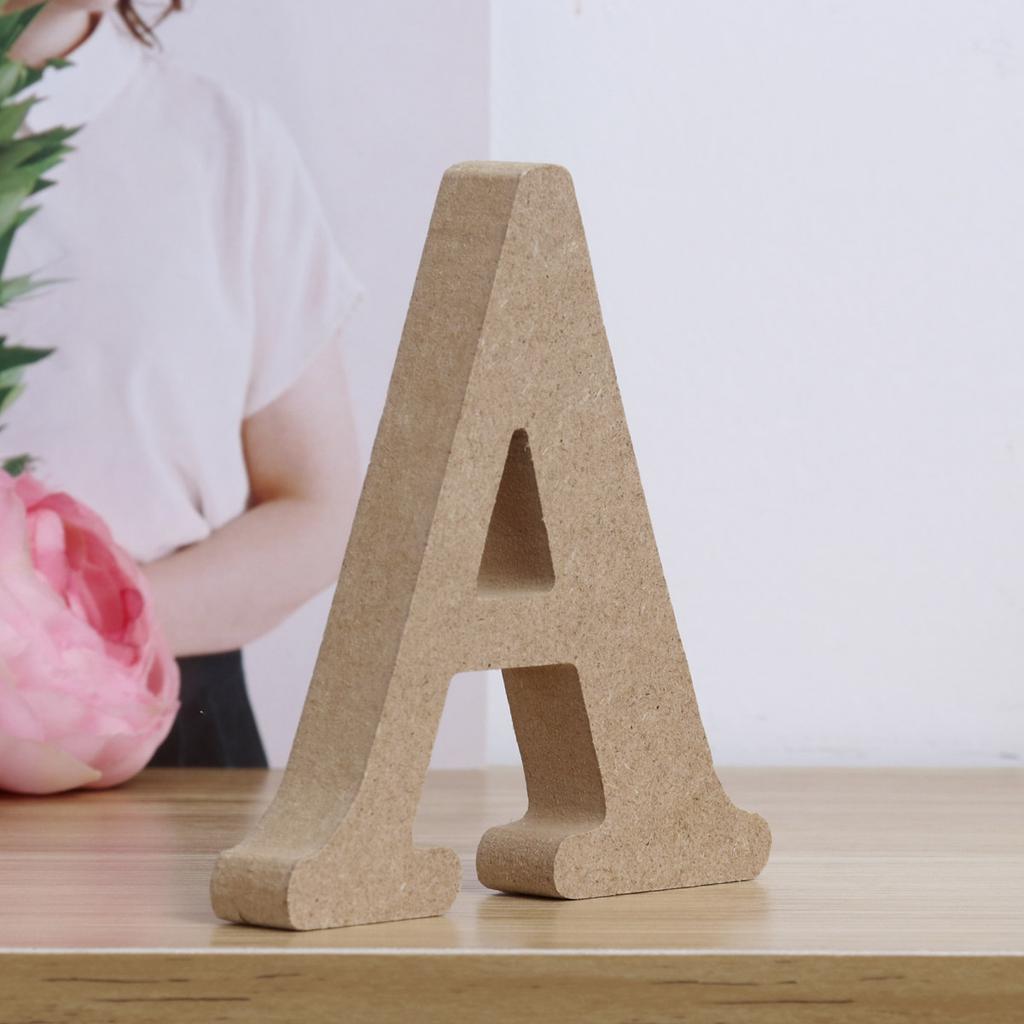Wooden Alphabet Letters Pine Wood Texture Natural Wall Garden Wedding Party Decor Craft Letters For Nursery