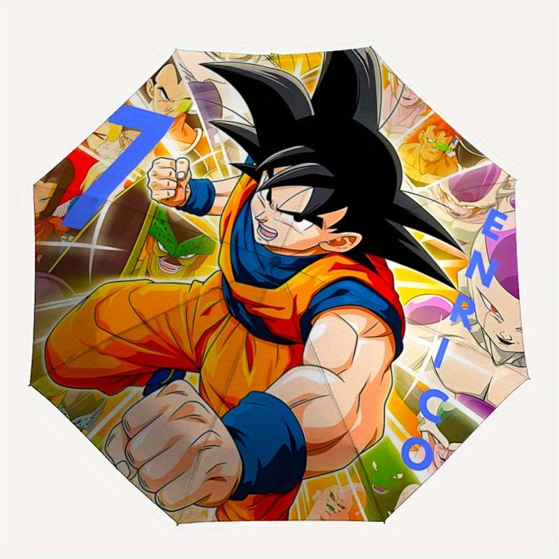 1pc Dragon Ball Z Goku Fully Automatic Folding Portable Umbrella, 8 Iron Frames, Three-Fold Design, Suitable for All Seasons, Suitable for O