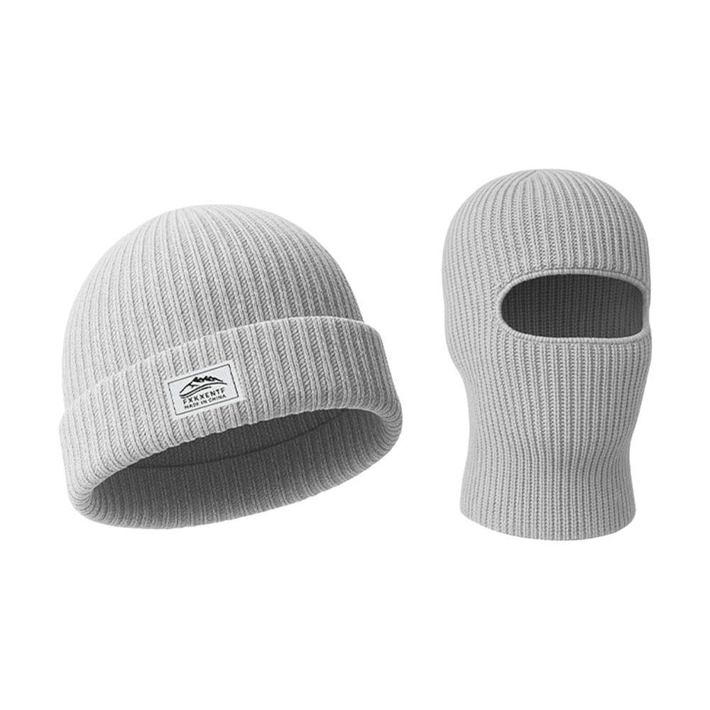 Warm Knitted Ski Mask Windproof Cycling Earmuffs Cap Fashion Winter Balaclava Hat Outdoor Sports серый