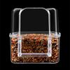 10Pcs/Set Transparent Bird Feeding Box Food Dispenser Parrots Feeder with Stable Construction Antisplash Design