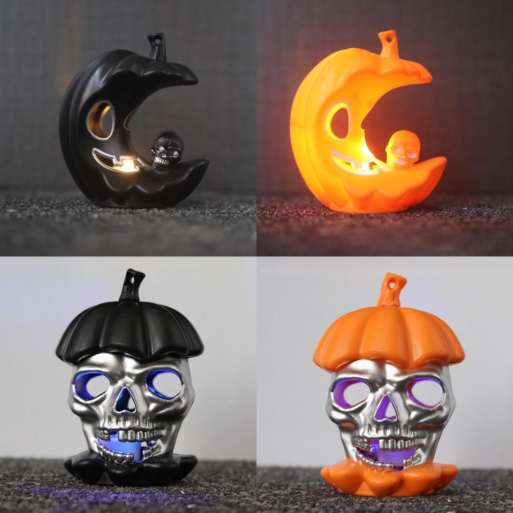 Pumpkin Moon Halloween Led Lantern Colorful Lights Party Decor Supplies Gifting