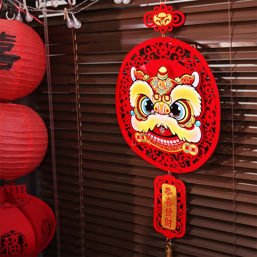 Traditional Spring Festival Wall Hanging Exquisite New Year Pendant Door Sign  Party