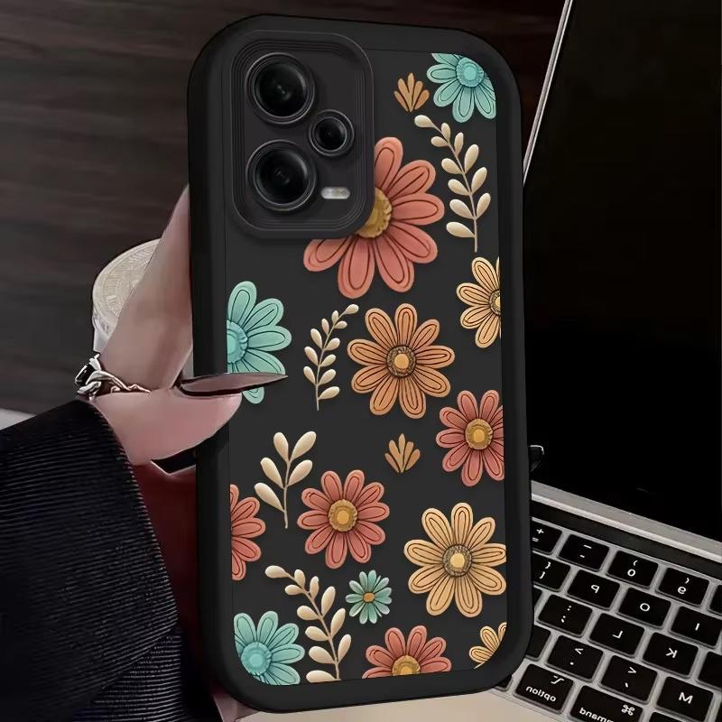 Belle Coque de Téléphone Pétale de Fleur Feuille Pour Redmi Note 13 12 Pro Plus 5G 13 12 Pro 4G 5G 11 10 Pro 12S 5G 11S 10S Redmi 13C 12 5G